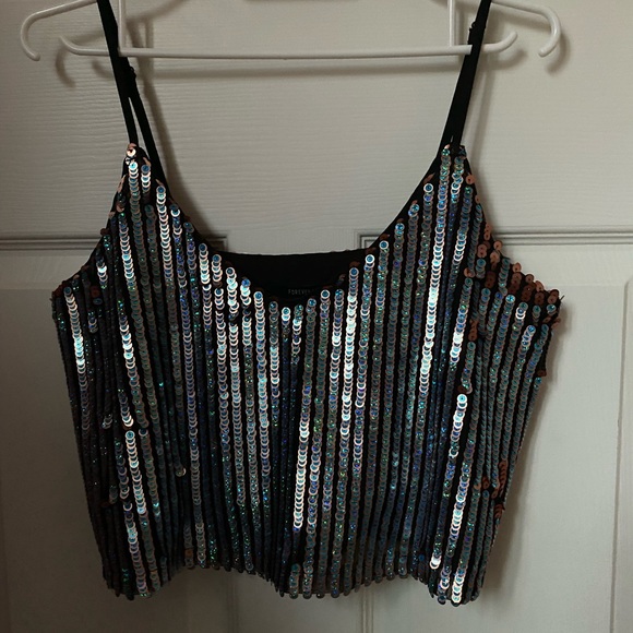 Forever 21 sequinned crop tank